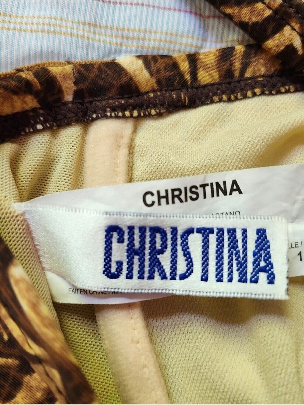 Christina Animal-Print Spaghetti Strap Camisole with Embossed Trim - Picture 6 of 6